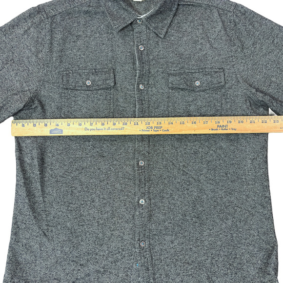 Carbon 2 Cobalt Black Denim Long Sleeve Button Up Shirt Jacket Men's Size Medium - Picture 8 of 15